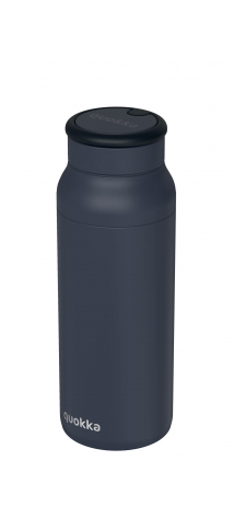 QUOKKA BOTELLA TERMO ACERO INOXIDABLE CON ASA DE SILICONA ECHO BLACK 690 ML