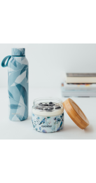 QUOKKA LOTE RECIPIENTE CRISTAL 500 ML Y BOTELLA ACERO INOX 630 ML (40120 + 40172)