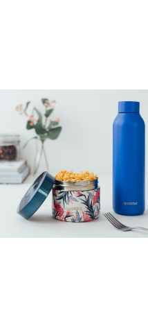 QUOKKA LOTE RECIPIENTE ACERO INOX. Y BOTELLA ACERO INOX 850 ML (40112 + 40213)