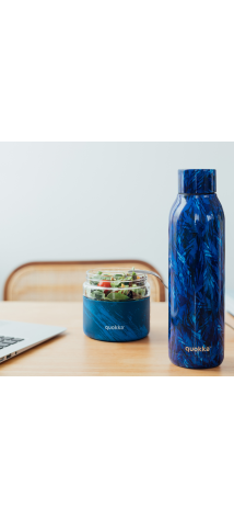 QUOKKA LOTE RECIPIENTE CRISTAL 500 ML Y BOTELLA ACERO INOX 850 ML (40133 + 40193)