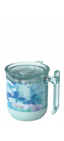 QUOKKA TAZA TERMO ACERO INOXIDABLE DROP SAFE WAVE GINKGO LEAVES 260 ML