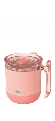 QUOKKA TAZA TERMO ACERO INOXIDABLE DROP SAFE WAVE PEACHY PINK 260 ML