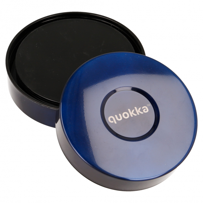 QUOKKA RECIPIENTE COMIDA TERMICO ACERO INOXIDABLE WHIM BLACK MARBLE 600 ML