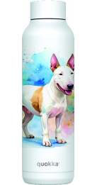 QUOKKA BOTELLA TERMO ACERO INOXIDABLE SOLID WHITE 630 ML BULLTERRIER CUSTOM