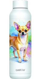 QUOKKA BOTELLA TERMO ACERO INOXIDABLE SOLID WHITE 630 ML CHIHUAHUA CUSTOM