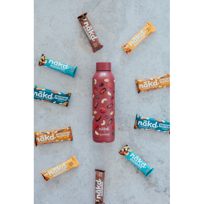 QUOKKA BOTELLA TERMO ACERO INOXIDABLE SOLID 630 ML COCONUT CON COLGADOR NAKD CUSTOM