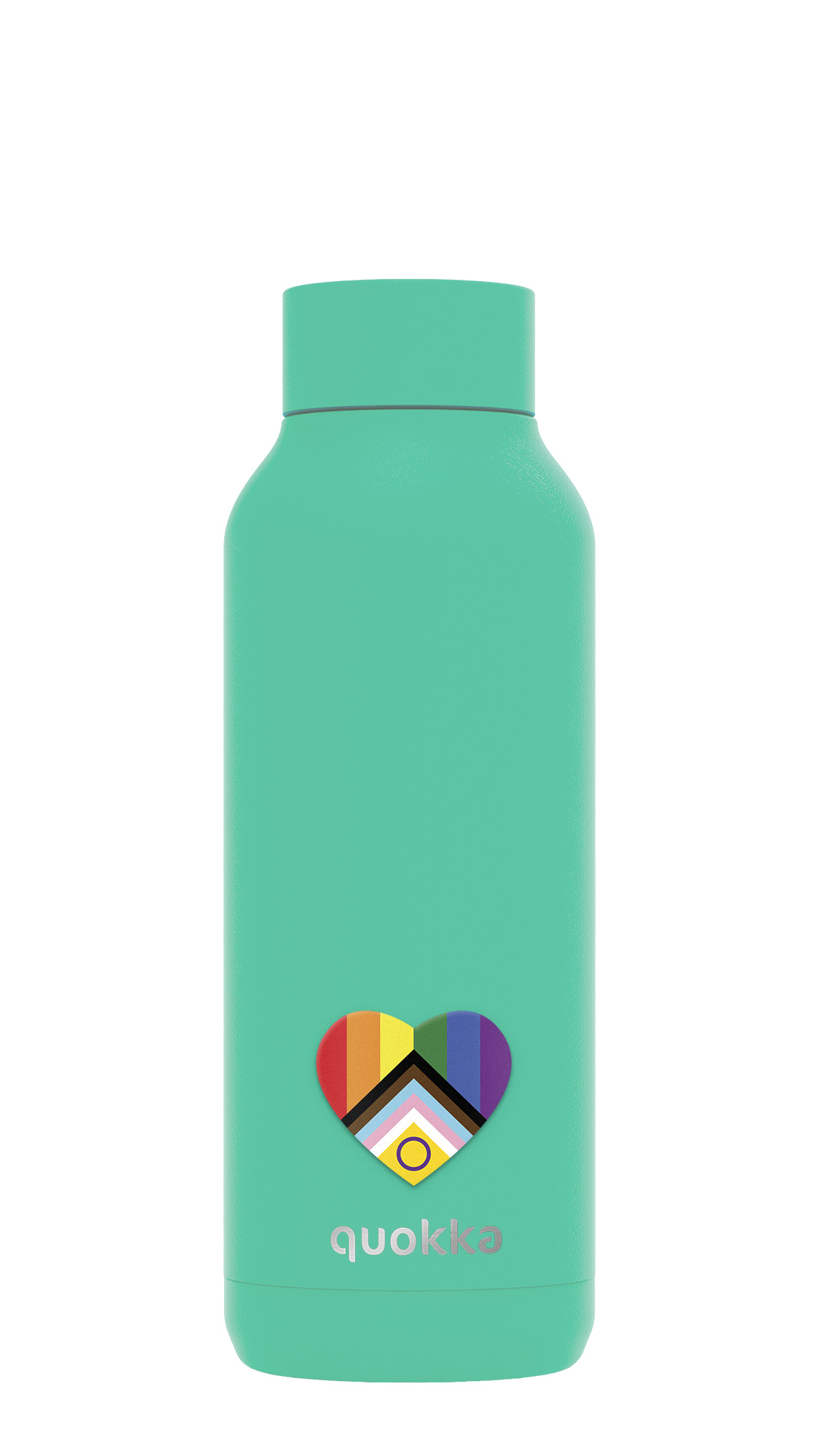 QUOKKA BOTELLA TERMO ACERO INOXIDABLE SOLID JADE GREEN PRIDE 510 ML CUSTOM