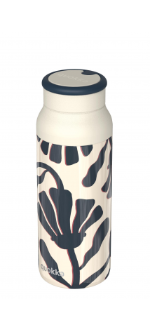QUOKKA BOTELLA TERMO ACERO INOXIDABLE CON ASA DE SILICONA ECHO ABSTRACT LEAVES 690 ML
