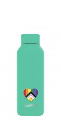 QUOKKA BOTELLA TERMO ACERO INOXIDABLE SOLID JADE GREEN PRIDE 510 ML CUSTOM