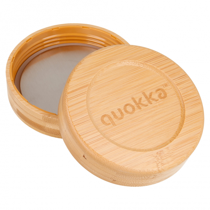 QUOKKA RECIPIENTE COMIDA CRISTAL CON FUNDA DE SILICONA DELI SPRING 500 ML