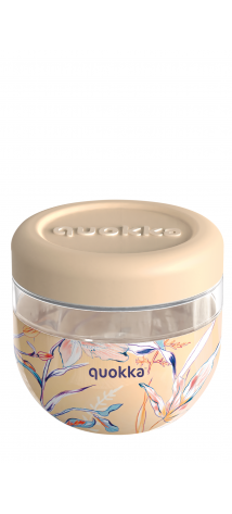 QUOKKA RECIPIENTE COMIDA MS CON FUNDA DE SILICONA BUBBLE VINTAGE FLORAL 770 ML
