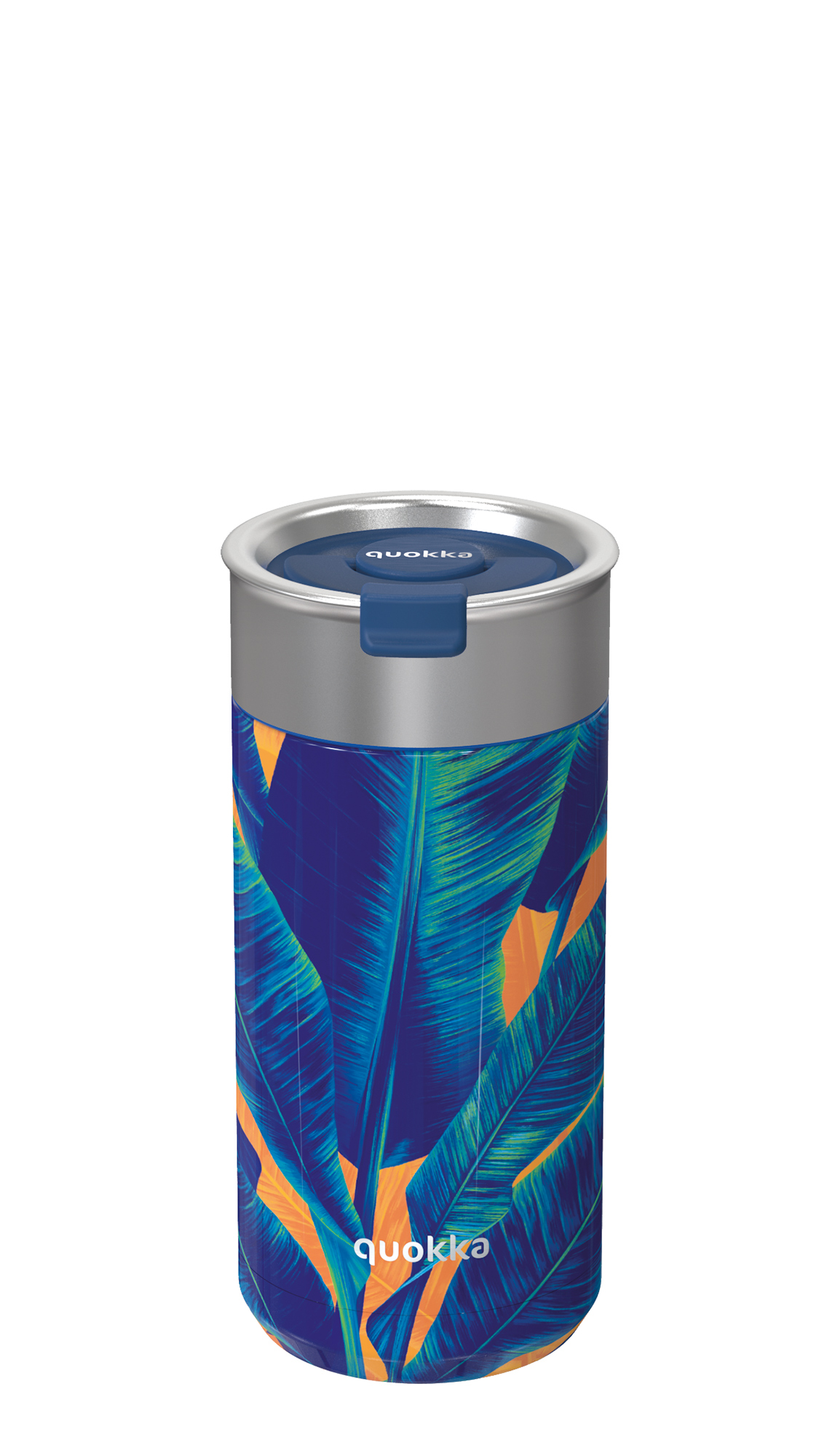 QUOKKA VASO CAFE TERMICO ACERO INOXIDABLE BOOST BLUE JUNGLE 400 ML