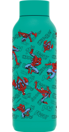 QUOKKA BOTELLA TERMO ACERO INOXIDABLE SOLID JADE GREEN 510 ML SPIDER-MAN RETRO COMIC