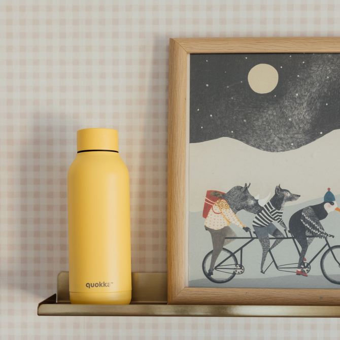 QUOKKA BOTELLA TERMO ACERO INOXIDABLE SOLID LIGHT YELLOW 510 ML