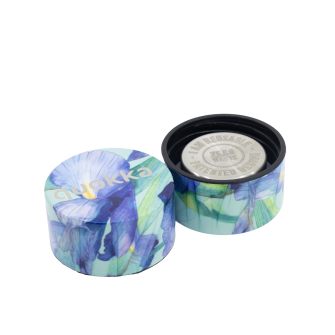 QUOKKA BOTELLA TERMO ACERO INOXIDABLE SOLID BLUE IRISES 630 ML