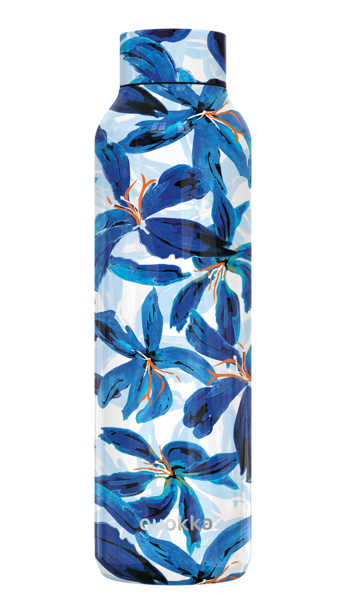 QUOKKA BOTELLA TERMO ACERO INOXIDABLE SOLID BLUE HIBISCUS 630 ML