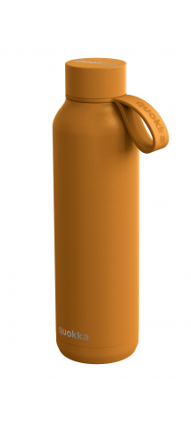 QUOKKA BOTELLA TERMO ACERO INOXIDABLE SOLID CON COLGADOR MUSTARD 630 ML