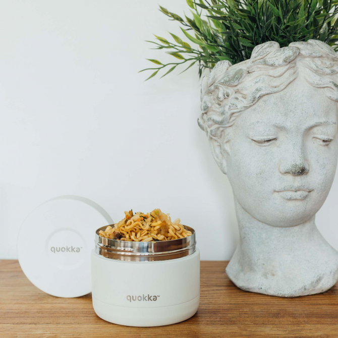 QUOKKA RECIPIENTE COMIDA TERMICO ACERO INOXIDABLE WHIM IVORY 360 ML