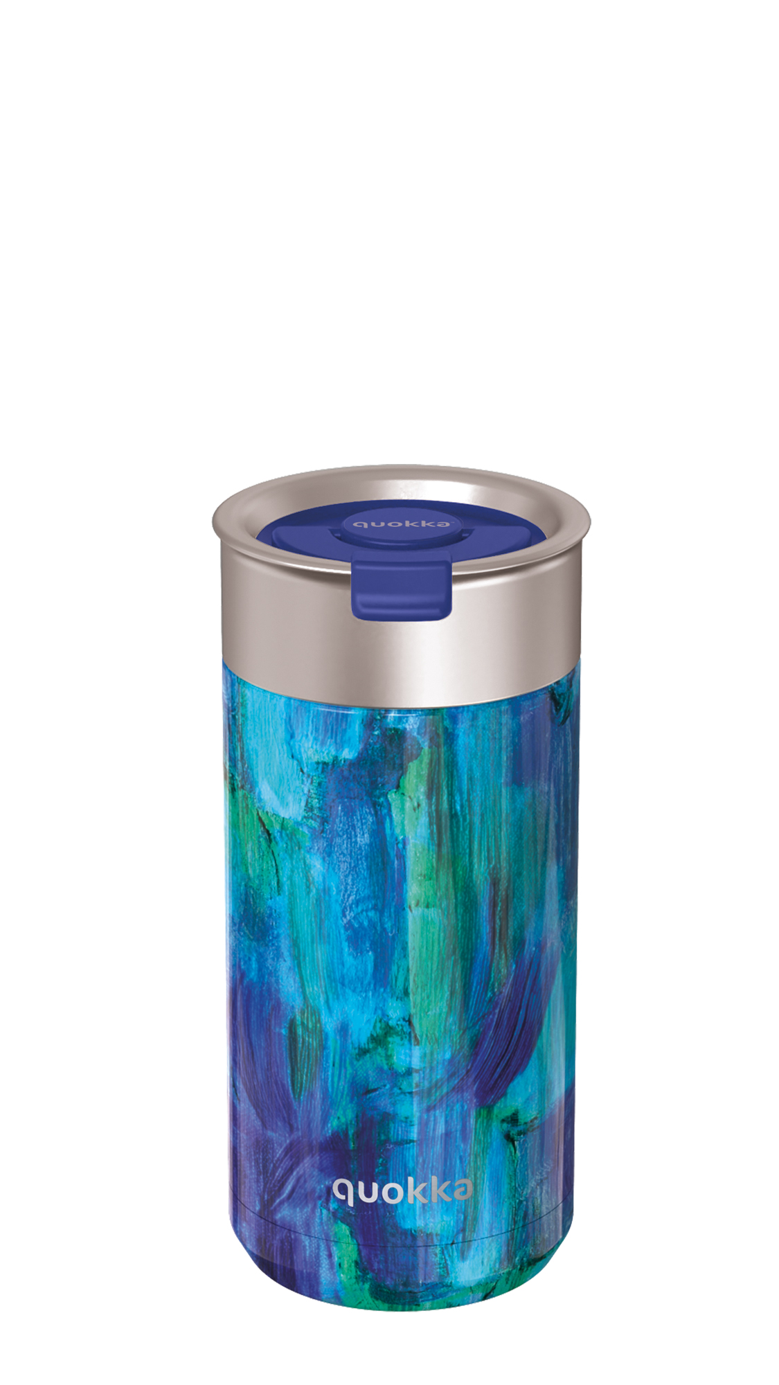 QUOKKA VASO CAFE TERMICO ACERO INOXIDABLE BOOST BLUE PAINT 400 ML