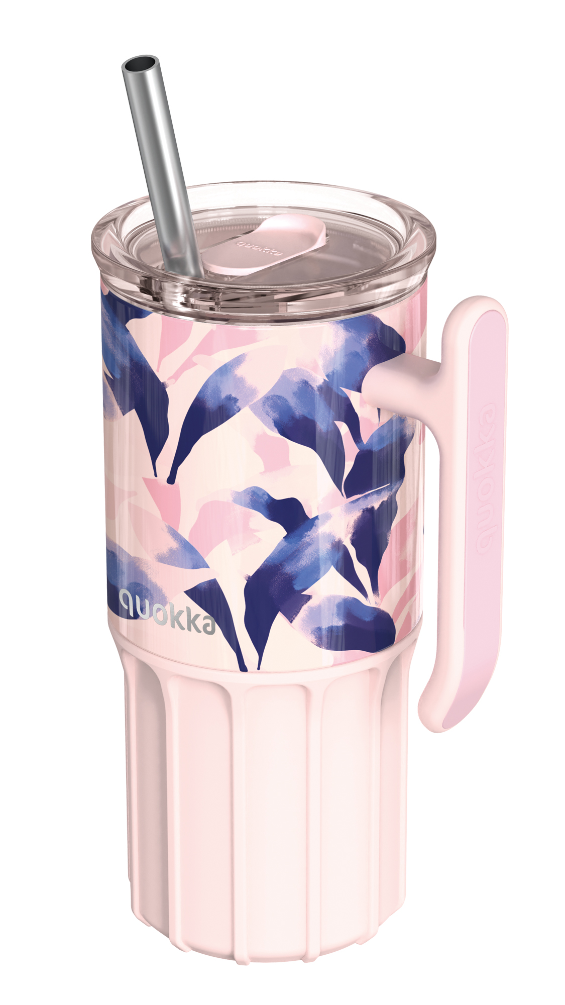 QUOKKA TAZA TERMO ACERO INOXIDABLE CON BASE DE SILICONA UMI BLUE FEATHER 720 ML