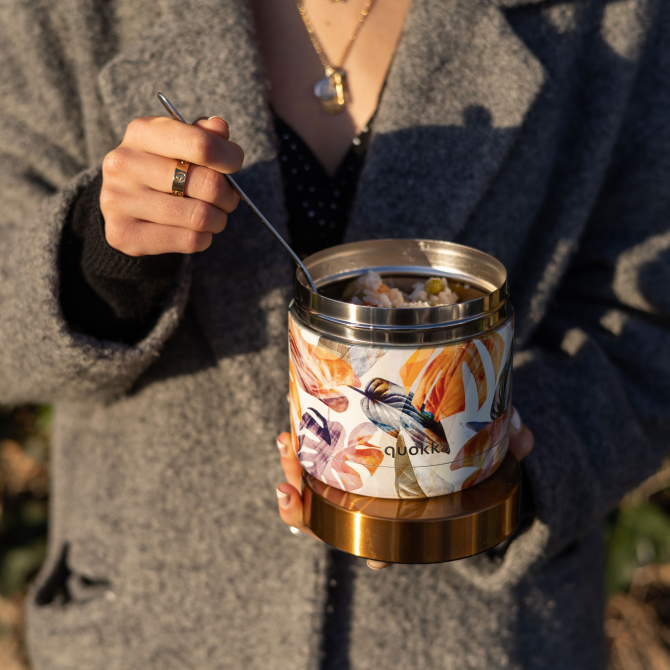 QUOKKA RECIPIENTE COMIDA TERMICO ACERO INOXIDABLE WHIM AUTUMN 600 ML