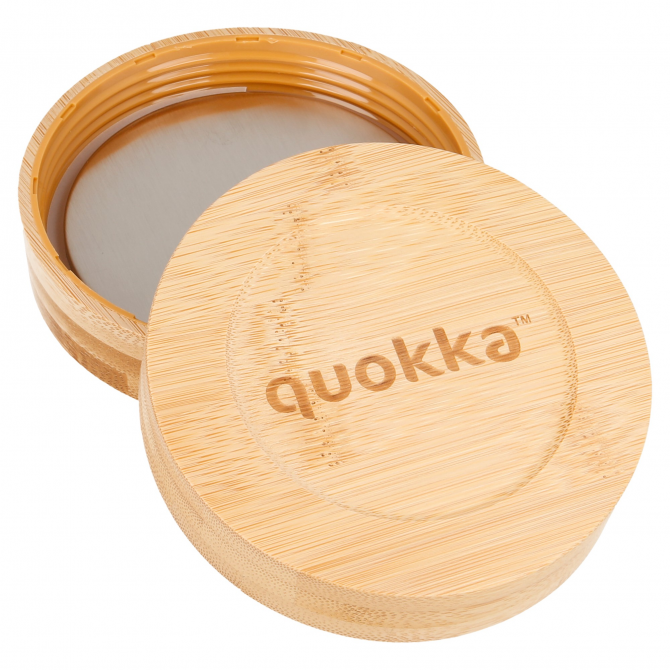 QUOKKA RECIPIENTE COMIDA CRISTAL CON FUNDA DE SILICONA DELI SPRING 820 ML