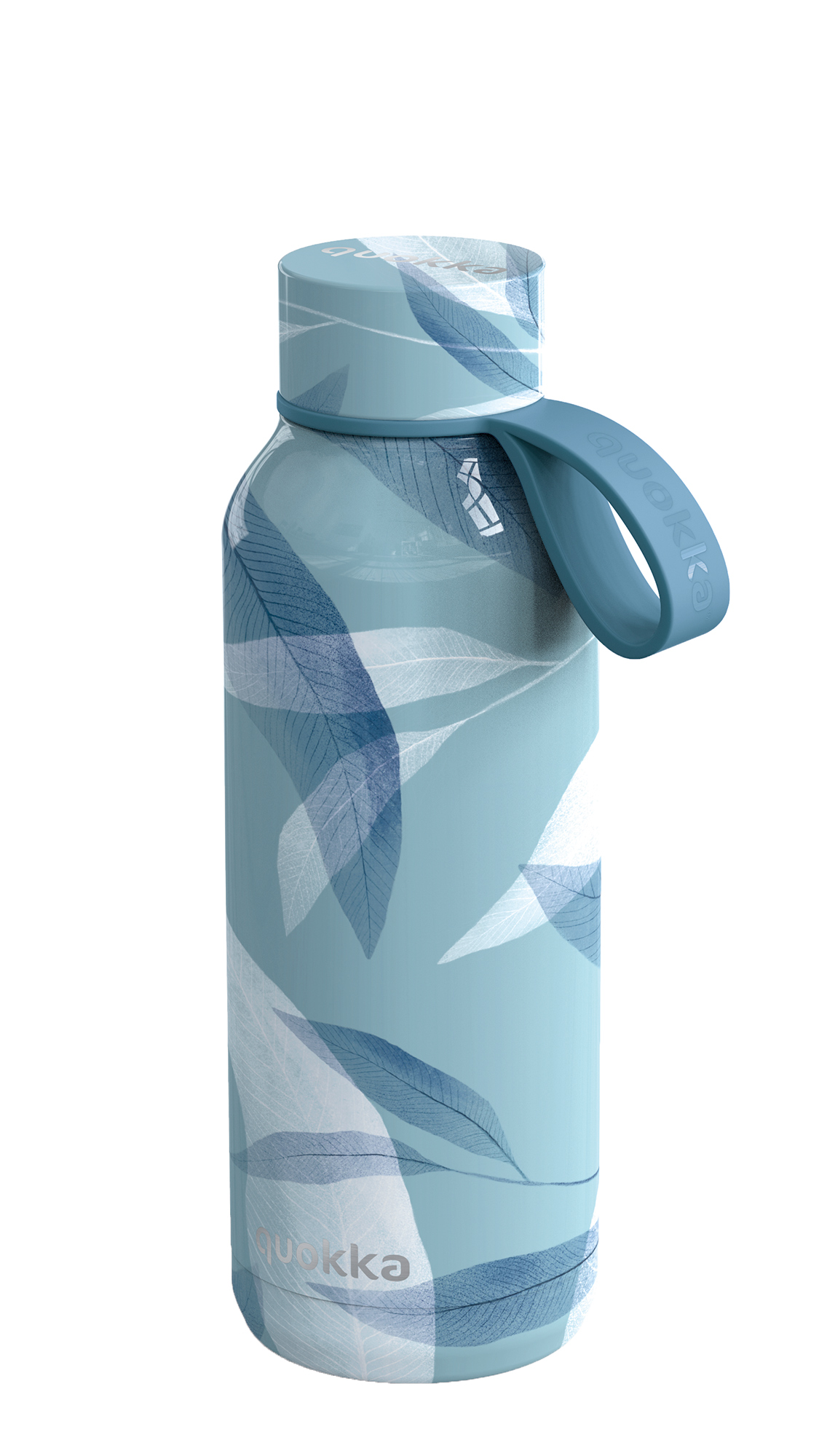 QUOKKA BOTELLA TERMO ACERO INOXIDABLE SOLID CON COLGADOR BLUE WIND 510 ML