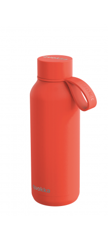 QUOKKA BOTELLA TERMO ACERO INOXIDABLE SOLID CON COLGADOR ORANGE 510 ML