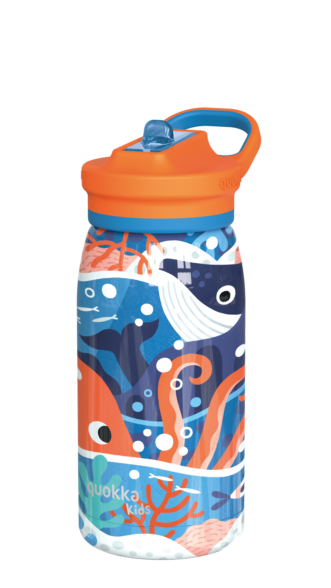 QUOKKA KIDS BOTELLA TERMO ACERO INOXIDABLE CON SIPPER POP OCEAN 445 ML