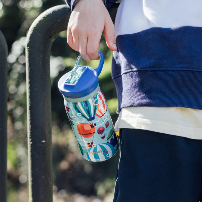 QUOKKA KIDS BOTELLA TERMO ACERO INOXIDABLE CON SIPPER POP BALLOONS 445 ML