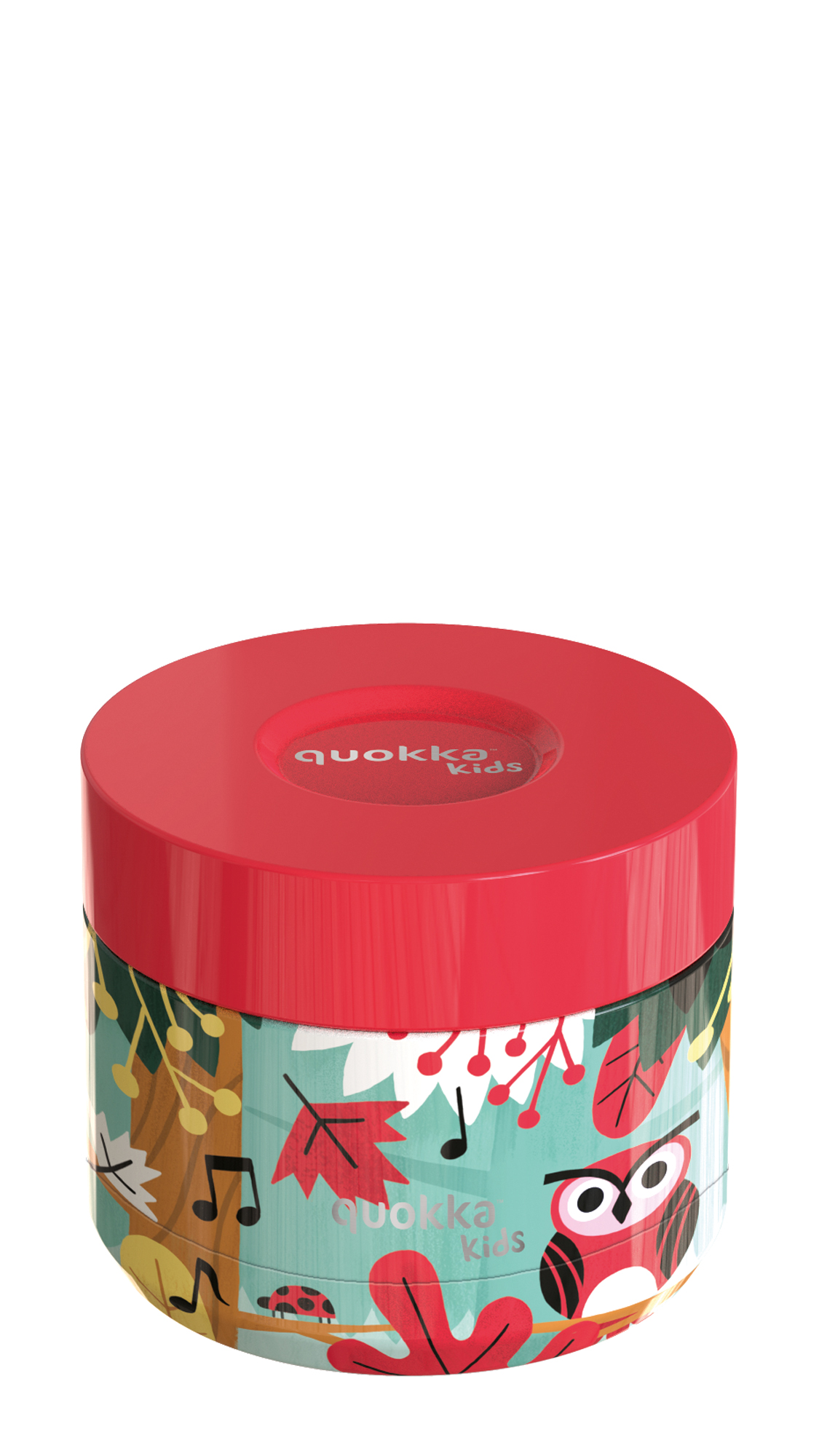 QUOKKA KIDS RECIPIENTE COMIDA TERMICO ACERO INOXIDABLE WHIM GROVE BIRDS 360 ML