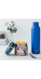 QUOKKA LOTE RECIPIENTE ACERO INOX. Y BOTELLA ACERO INOX 850 ML (40112 + 40213)