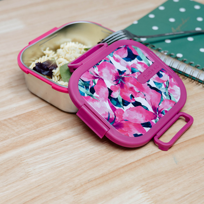 QUOKKA LUNCH BOX ACERO INOXIDABLE KAI PINK BLOOM