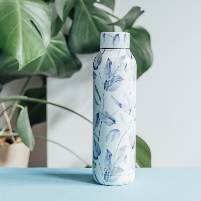 QUOKKA BOTELLA TERMO ACERO INOXIDABLE SOLID GRAY BOUQUET 630 ML