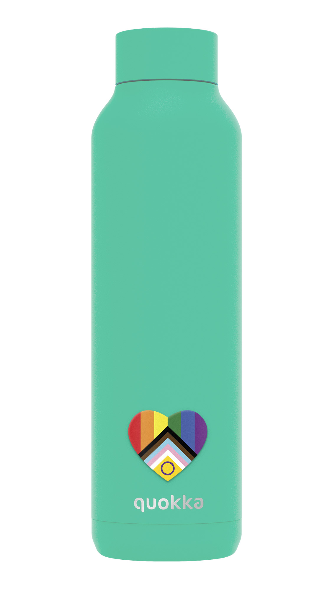 QUOKKA BOTELLA TERMO ACERO INOXIDABLE SOLID JADE GREEN PRIDE 630 ML CUSTOM