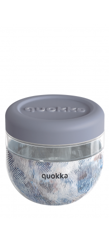 QUOKKA RECIPIENTE COMIDA MS CON FUNDA DE SILICONA BUBBLE ZEN 770 ML
