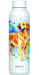 QUOKKA BOTELLA TERMO ACERO INOXIDABLE SOLID WHITE 630 ML GOLDEN RETRIEVER CUSTOM