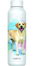 QUOKKA BOTELLA TERMO ACERO INOXIDABLE SOLID WHITE 630 ML LABRADOR CUSTOM