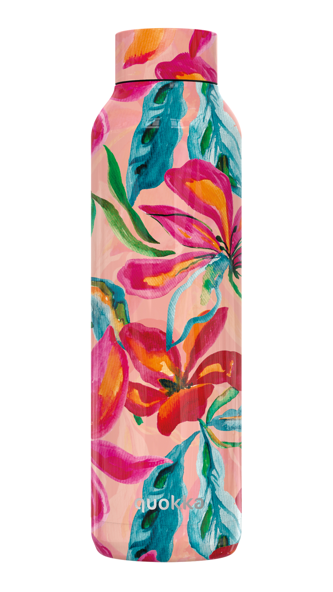 QUOKKA BOTELLA TERMO ACERO INOXIDABLE SOLID TROPICAL BLOOM 630 ML