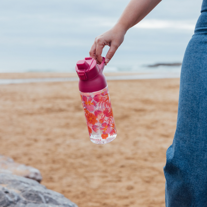 QUOKKA BOTELLA ECOZEN SWIFT RED FLOWERS 785 ML