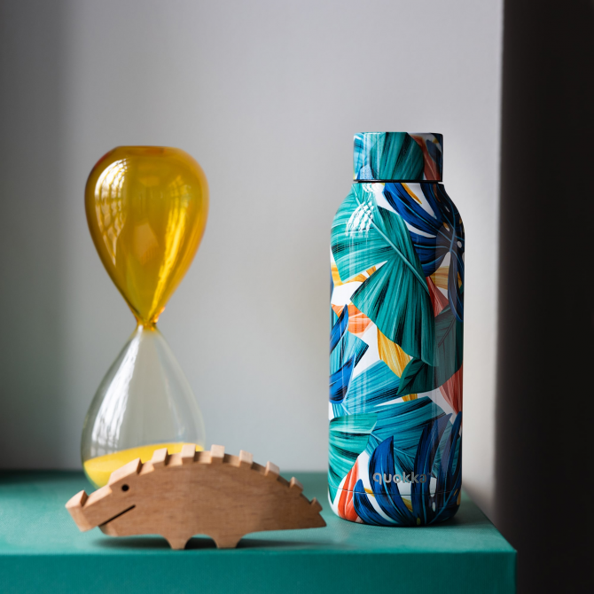 QUOKKA BOTELLA TERMO ACERO INOXIDABLE SOLID COLOR JUNGLE 510 ML