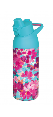 QUOKKA BOTELLA TERMO ACERO INOXIDABLE CON SIPPER TIDE FLORAL JUMBLE 700 ML