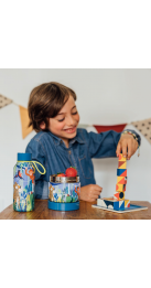 QUOKKA LOTE KIDS BOTELLA TERMO SOLID CON COLGADOR 330 ML Y RECIPIENTE COMIDA JUNGLE (40097 + 40145)