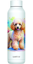 QUOKKA BOTELLA TERMO ACERO INOXIDABLE SOLID WHITE 630 ML CANICHE CUSTOM