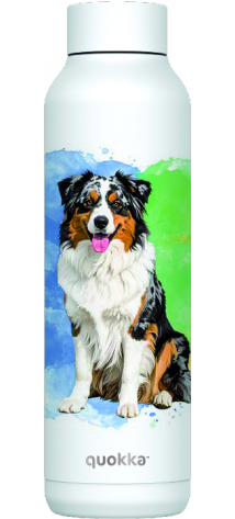 QUOKKA BOTELLA TERMO ACERO INOXIDABLE SOLID WHITE 630 ML PASTOR AUSTRALIANO CUSTOM