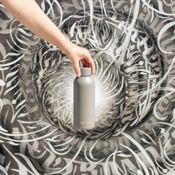QUOKKA BOTELLA TERMO ACERO INOXIDABLE SOLID GREY 510 ML