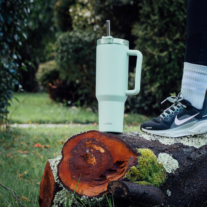 QUOKKA TAZA TERMO ACERO INOXIDABLE STREAM TURQUOISE XL 1200 ML