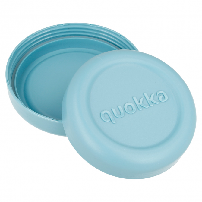 QUOKKA RECIPIENTE COMIDA MS CON FUNDA DE SILICONA BUBBLE WATERCOLOR LEAVES 770 ML