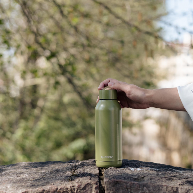 QUOKKA BOTELLA TERMO ACERO INOXIDABLE SOLID OLIVE GREEN 510 ML