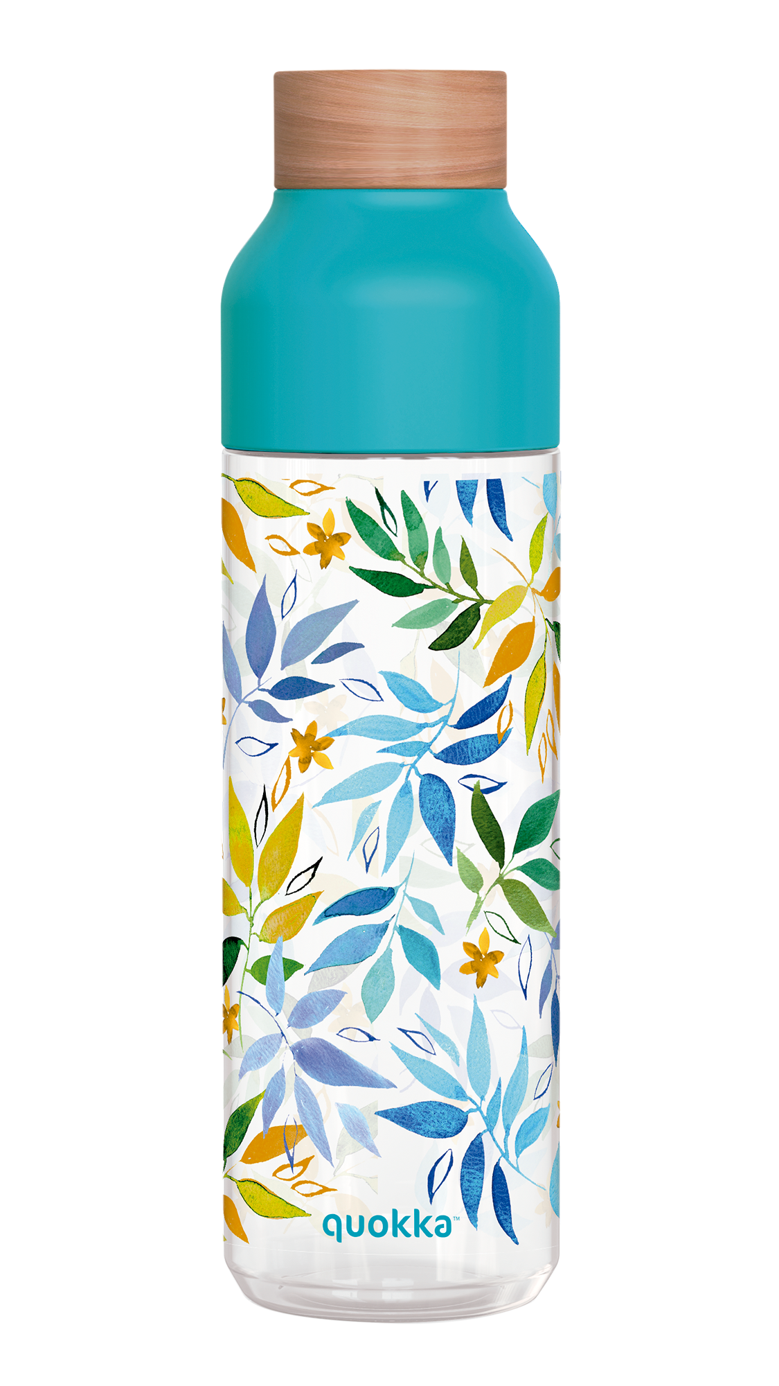 QUOKKA BOTELLA ECOZEN ICE WATERCOLOR LEAVES 840 ML